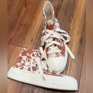 Converse cow Patterned platform High-Tops